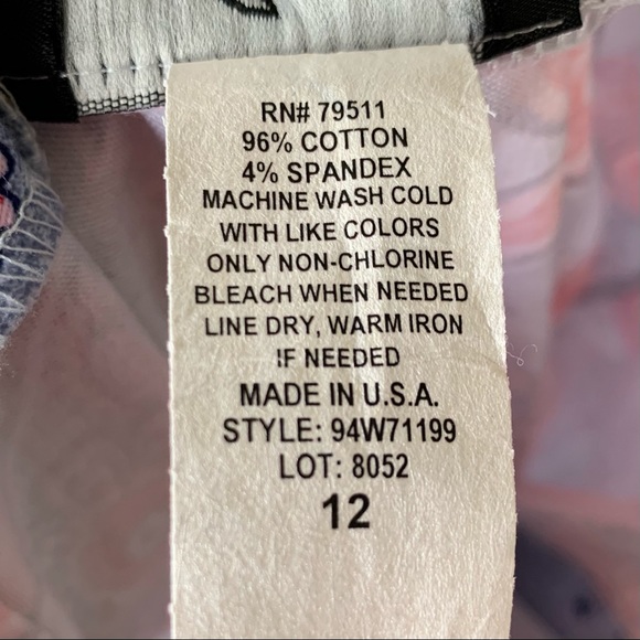 •Alanni By Donny Brook• Floral Cropped Pants - 12 - Picture 8 of 9